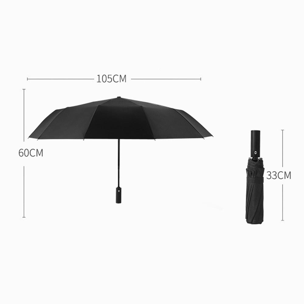 Windproof Umbrella Large 12-Rib Folding Travel Umbrella with Automatic Opening and Closing for Rain/Sun