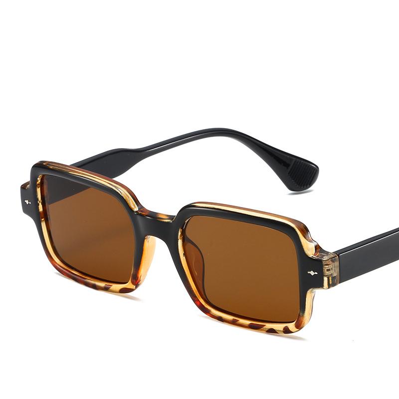 Small Frame Square Sunglasses Women For Men Fashion Vintage Trendy Sun Glasses Punk Luxury Brand Designer Pink Leopard Shades
