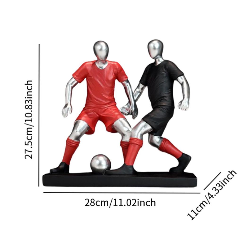 Resin Figurine Football Player Statue Birthday Gift Decorative Crafts Tabletop