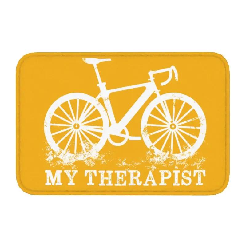 Personalized Bicycle Bike Riders Doormat Mat Anti-Slip Bicycling Cyclist MTB Mountain Biking Kitchen Bath Toilet Rug Carpet