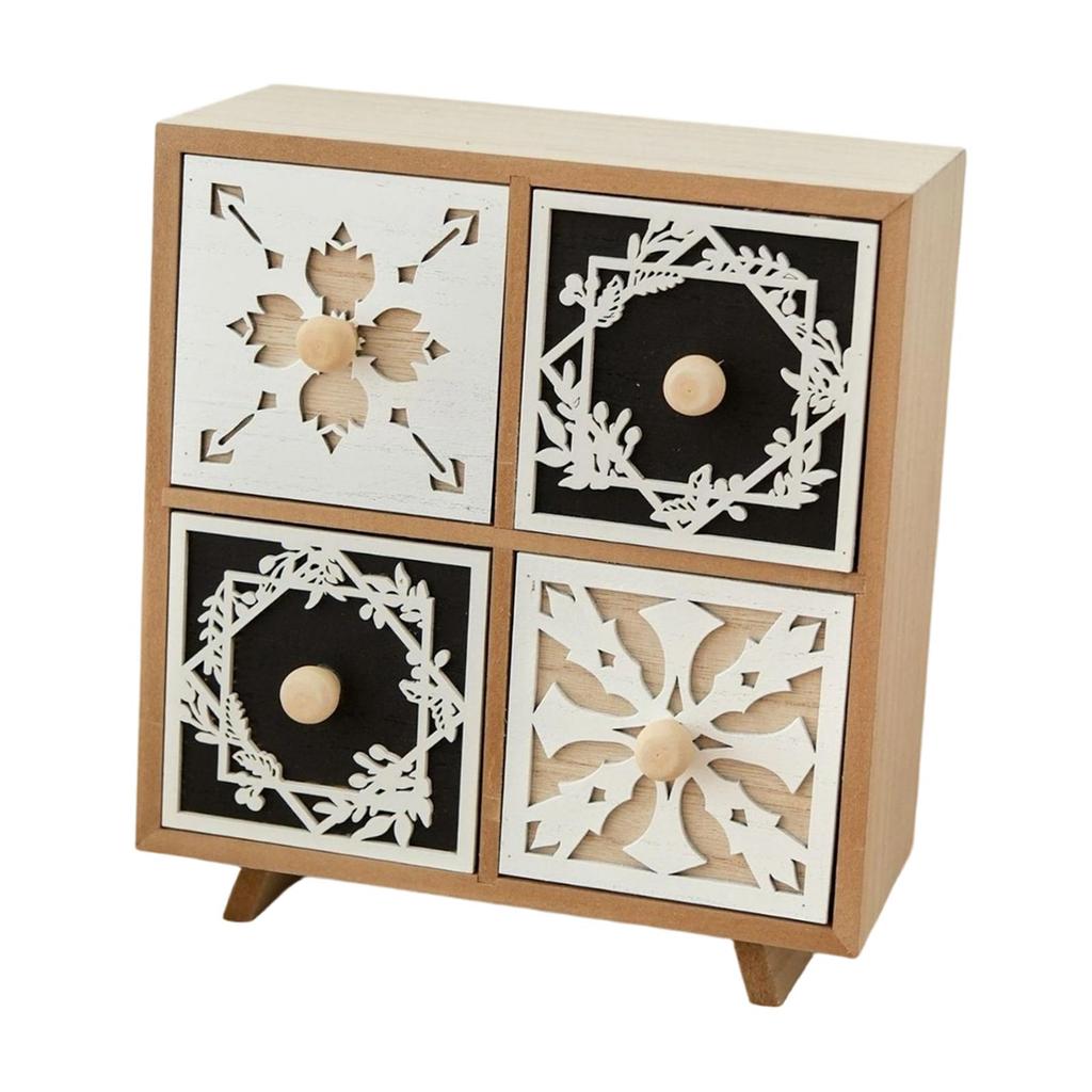 Wooden Desk Drawer Organizer,Versatile,with 4 Drawers,Tabletop Storage Organization Storage Box Cabinet for Dresser,Countertop