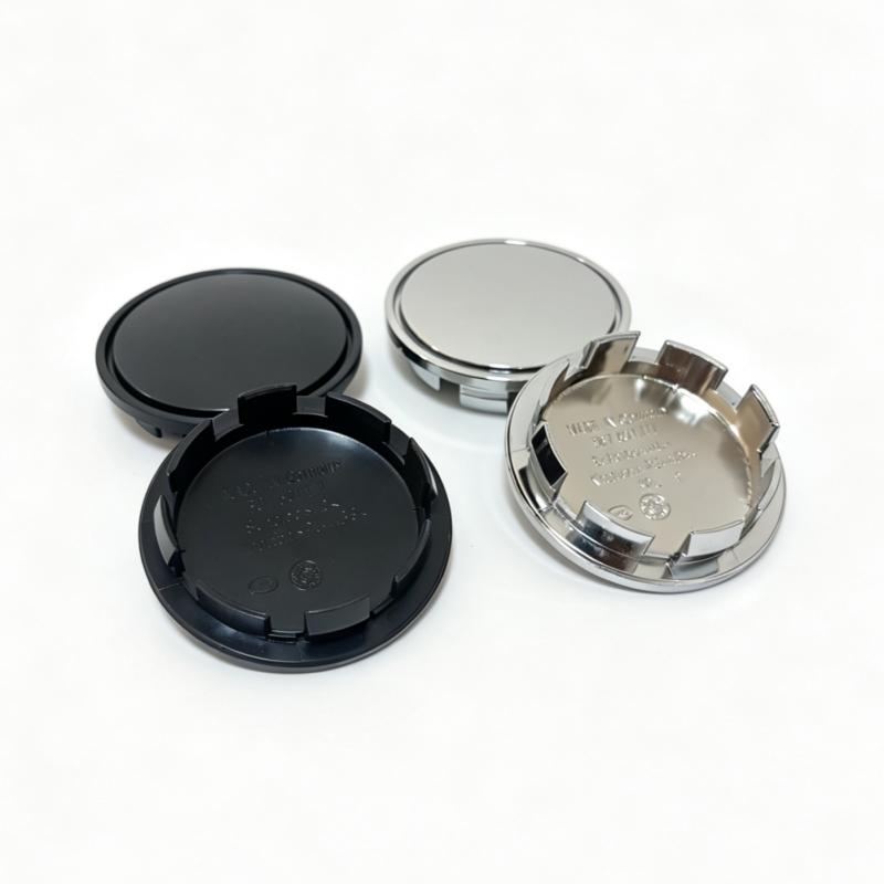 4 Pcs / Set No Logo Blank Base 65mm Black or Silver Wheel Center Caps For 6.5cm Hub Cover Car Styling Auto Exterior Accessories