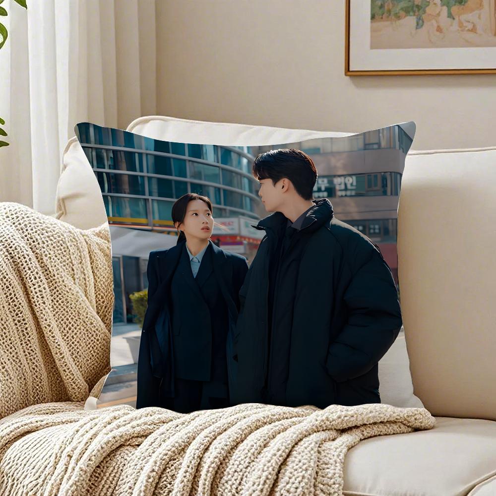 Korean Drama L-Law And The City Cushion Cover Linen Pillowcase Soft For Sofa Bed Home Room Decor