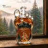 High Borosilicate Glass Bottle Sasquatch Foot Whiskey Bottle, Shaped Wine Container Decorative Liquor Decanter for Home Kitchen Bar Parties
