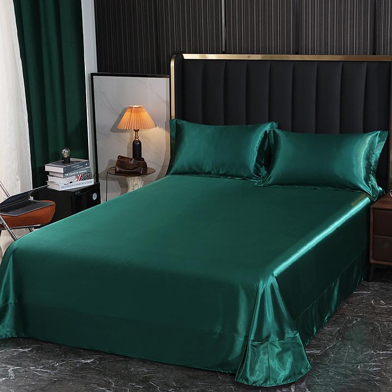 Luxury Natural Mulberry Silk Bed Sheet Set or Only A Bedsheet High-end Stain Queen Ruffles Bed Sheet and Pillowcase Bed Linens