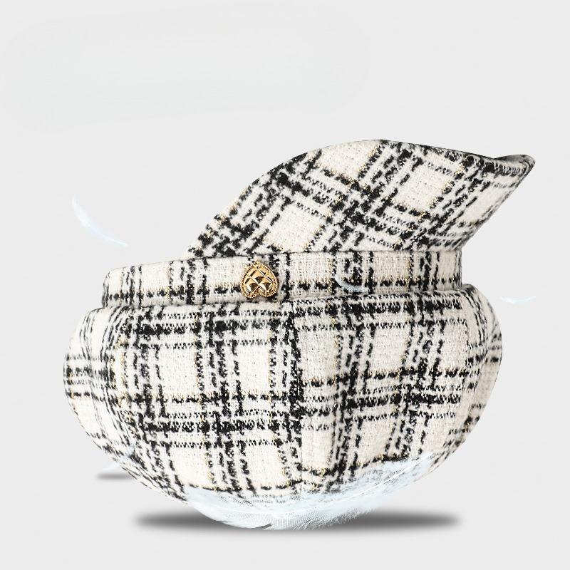 Love Octagonal Hat for Women Comfortable Autumn and Winter New Style Painter Hat Thin Fashion Newspaper Hat
