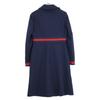 GUCCI 475970 Navy Wave Detail Wool Single Coat coat 38 NavyUsed