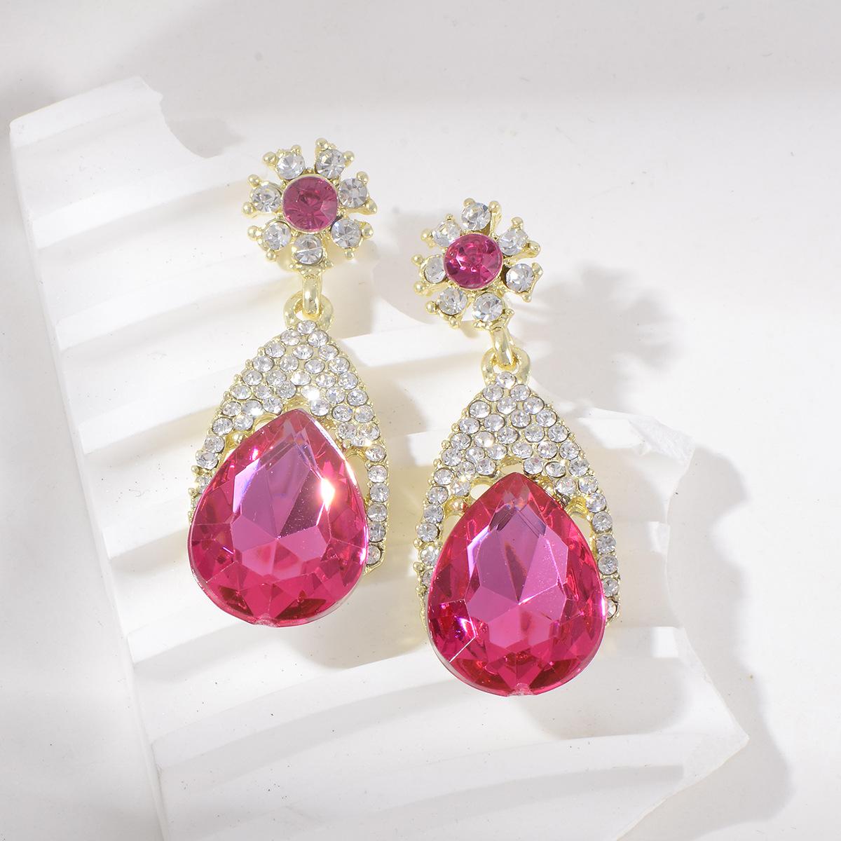 Vintage Luxury Waterdrop Dangle Earrings Fashionable Evening Party Accessories Elegant Drop Earrings For Formal Gowns