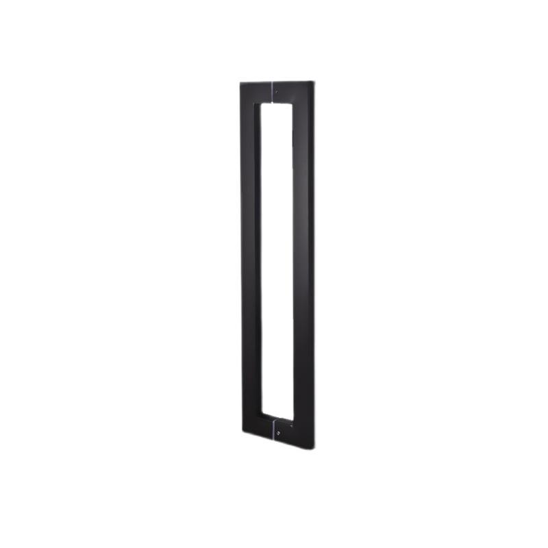 Shower Room Handle Glass Door Handle Stainless Steel Square Dumb Black 300 Mm Hole Bilateral Handle
