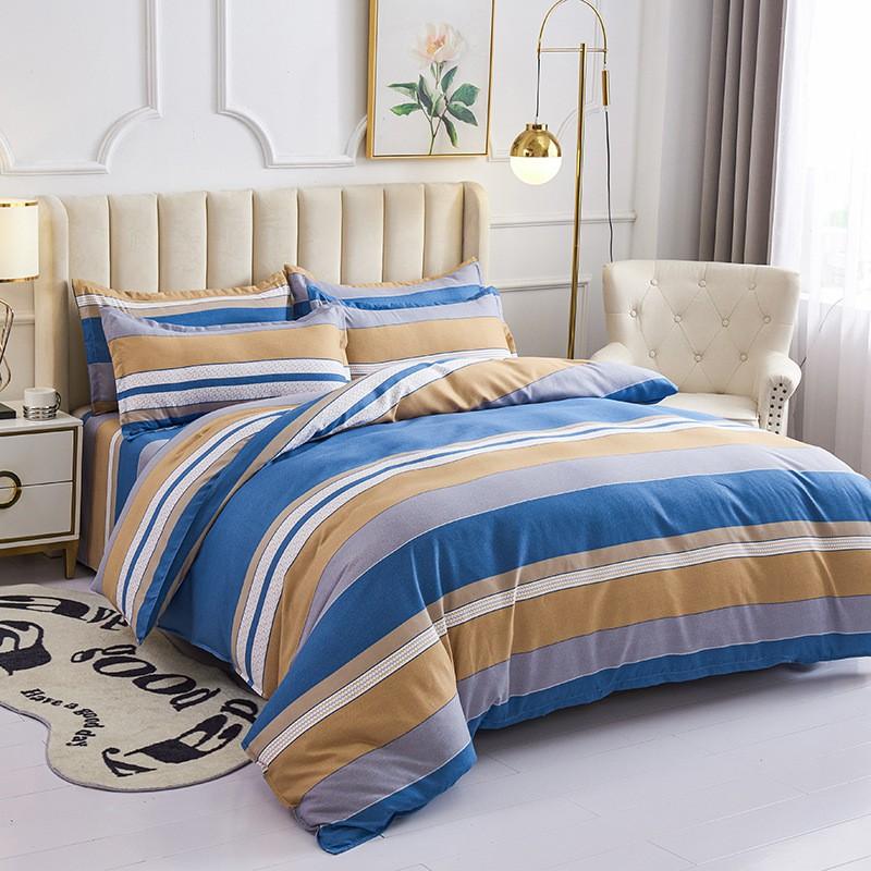 Flannel Plant Fiber Bedding Set Duvet Cover Sheet Pillowcase Student Dorm Single Double