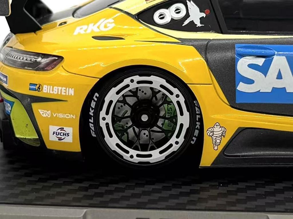 LS Studio Kyosho MRD ZERO AWD RWD RC Car Aluminum Wheels Drift Tires of AL13 22MM Edge P.D Mini-Z 1/24, 1/27, 1/28 (Set 2) LS-WH-05 (Silver N+1)