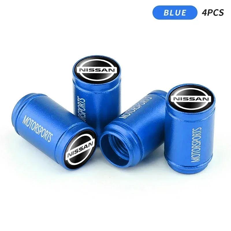 4pcs Car Valve Cap Tires Wheels dust covers Car Styling For Nissan X-trail Qashqai Note Juke Sentra Patrol Leaf Accessories
