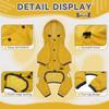 Full Coverage 4-Leg Waterproof Dog Raincoat With Hood British Style PU Pet Outerwear