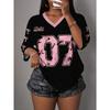 Pattern Women's T-shirt Suitable for Summer Oversized T-shirt Sports Basketball Jersey Top