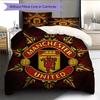 Set Lenzuola Trapunta Manchester United Copripiumino Federa Decorazione Casa Regalo di Compleanno (1 * copripiumino + 2 * federa, senza nucleo)