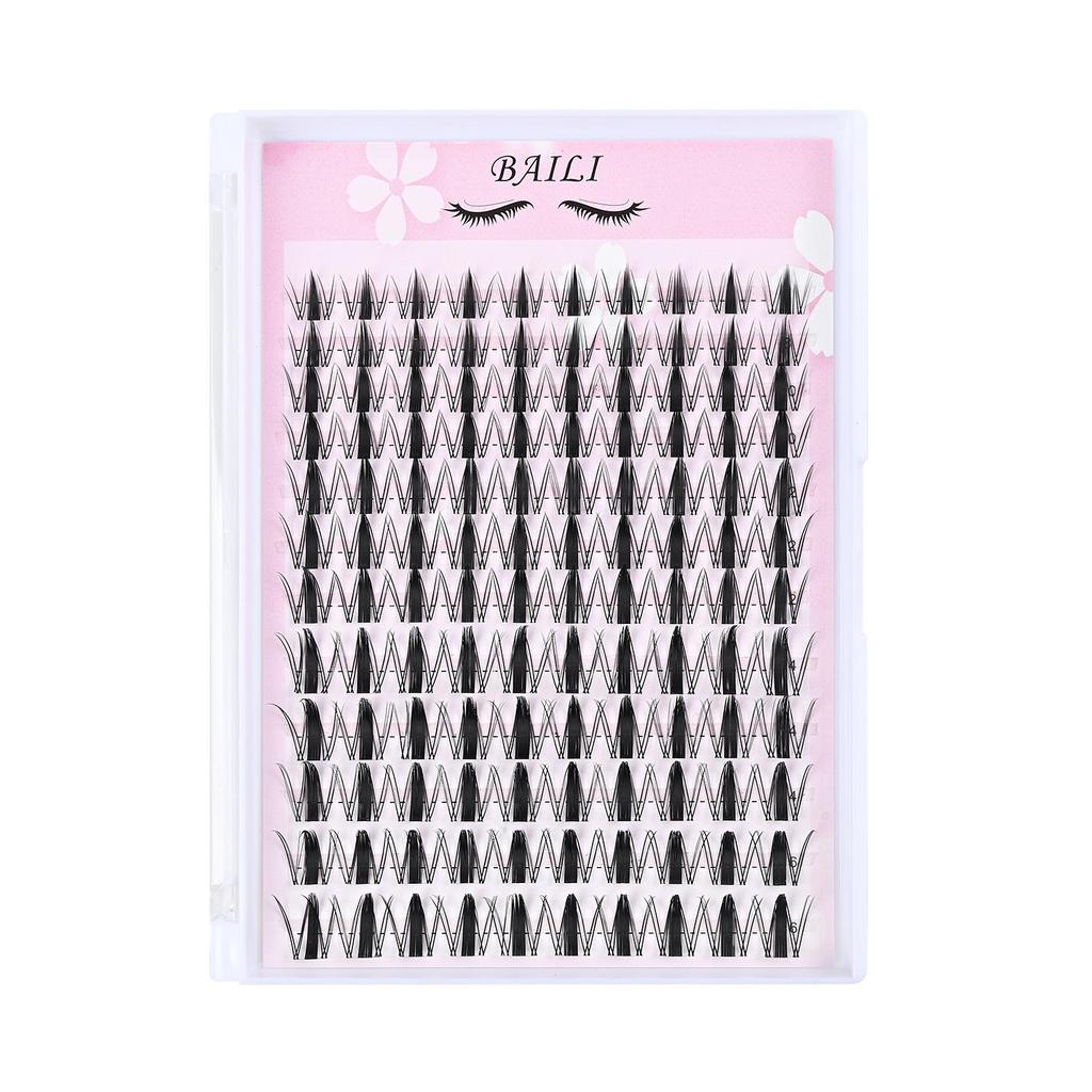 Large Capacity Autumn Maple Leaf Double Eyelid False Eyelashes with 10 Rows and 12 Clusters - Natural, Lightweight, 3D, Self-Adhesive