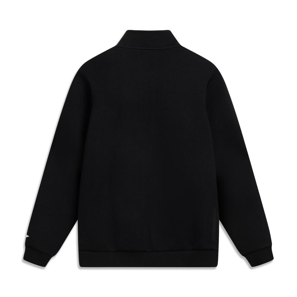 Li-Ning Glory Series Versatile Casual Solid Color Simple Stand Collar Comfortable Zip Hoodie Men Hoodie AWDVE81-2