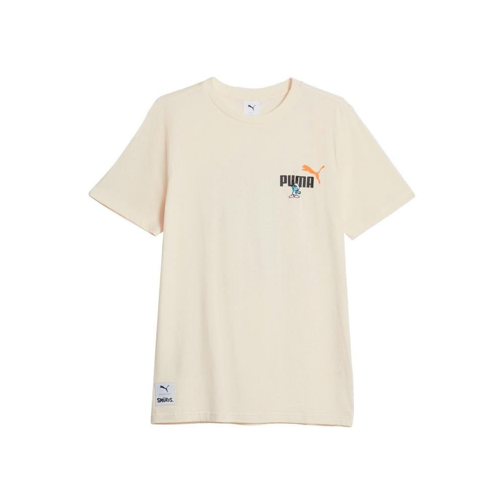 

New PUMA THE SMURFS T Shirts Men s Cotton Linen Blend In Natural Color 622189-99 L