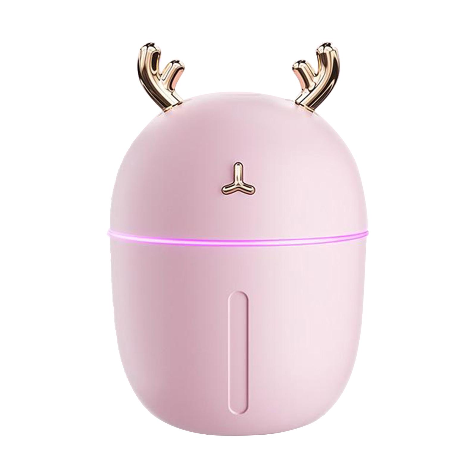 220ml Cool Mist Humidifiers, Timed off, Silent Air Humidifier With Lights,5~8 Working Hours Ultrasonic Humidifier for Cars Room розовый