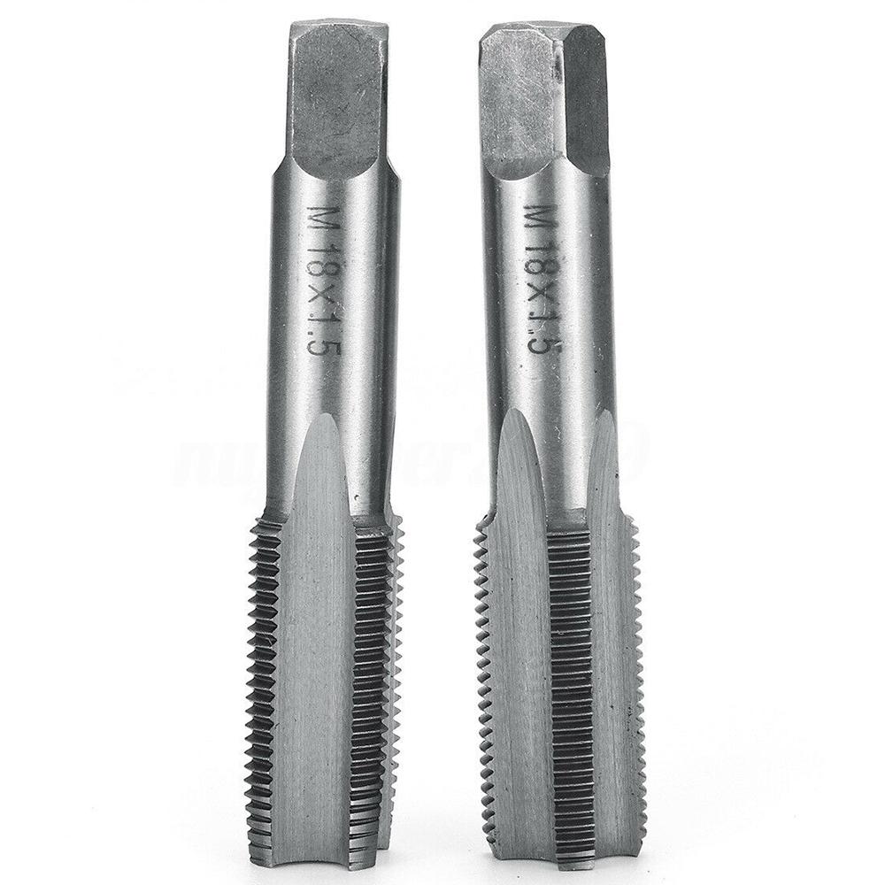 2Pcs Right Hand Thread Tap Straight Fluted Fine Threaded Metric Hand Tap M12 M14 M16 18 M20 1.5mm Hand Tools