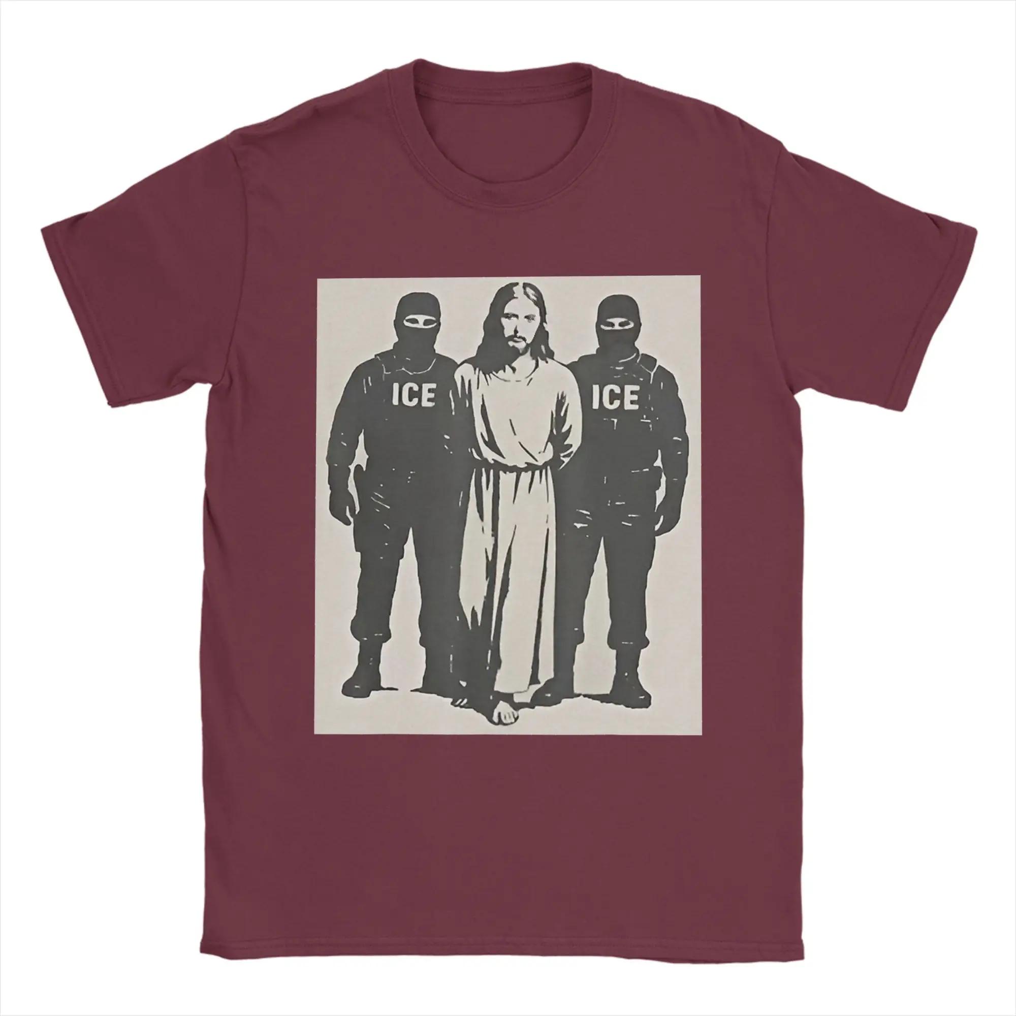 Harajuku T Shirt Summer Ice Jesus  Trendy Cool T Shirts  Pure Cotton Tee Shirt for Men Y2K Casual Cheap Short Sleeve Clothes XXXL