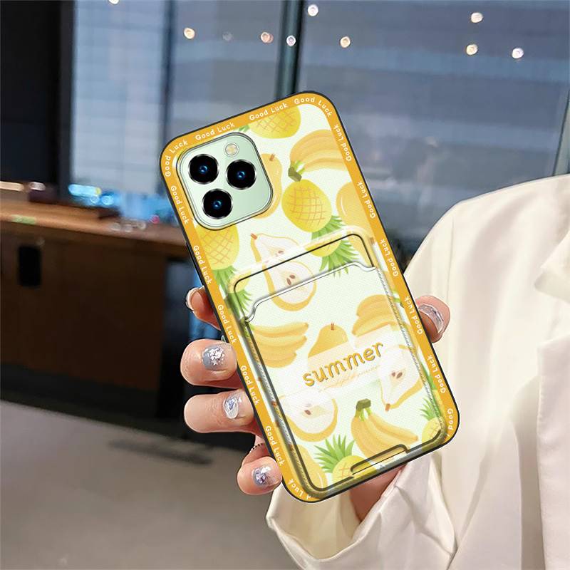Dirt-resistant Durable Phone Case For Oukitel C21 Pro Fashion Design Full Wrap Silicone Graffiti TPU Card Slot Cover
