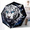 1pc Blue-Eyed White Tiger Automatic Opening and Closing Umbrella - Small Umbrella Suitable for Various Occasions C094