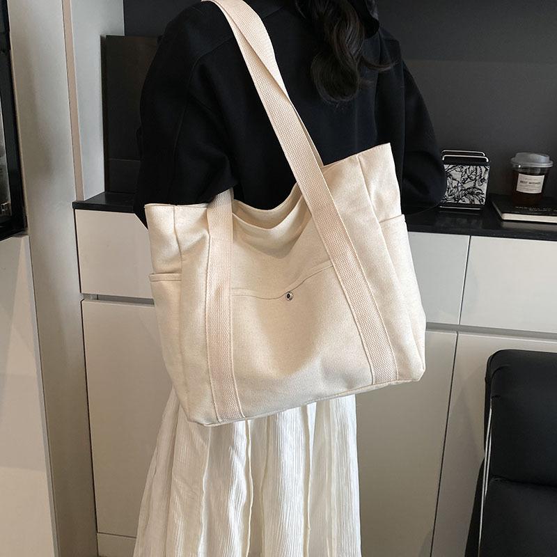 Simple Commuter Niche Design Foreign Style Large Capacity Tote Bag 2025 Literature and Art College Students Class Shoulder Bag Bag