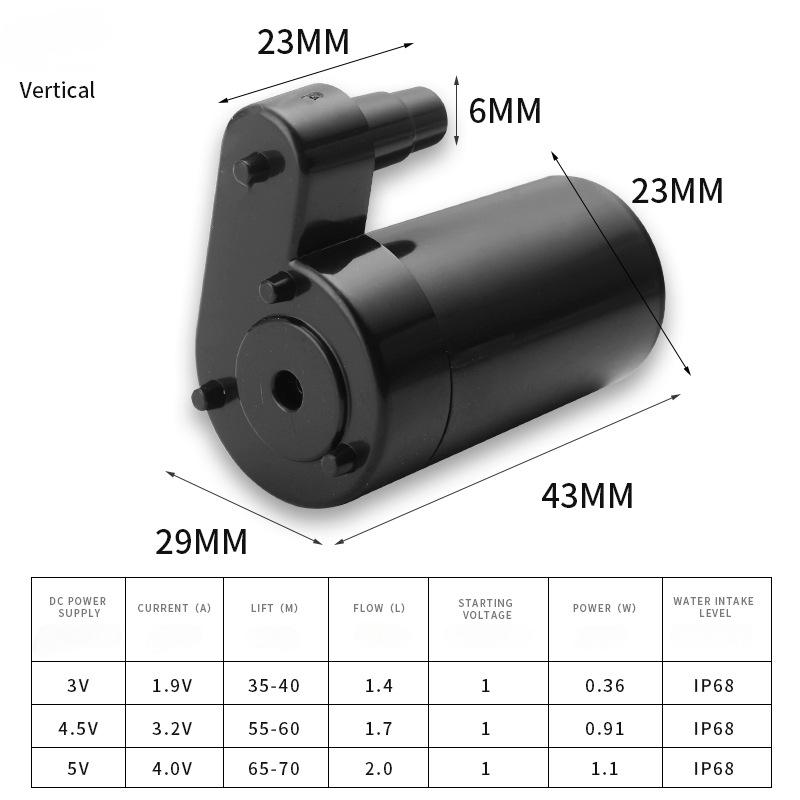 1Pcs DC 3-5V USB Micro Submersible Mini Water Pump,Small Aquarium Pump for Fish Tank Aquariums Pond Fountain Hydroponics Garden