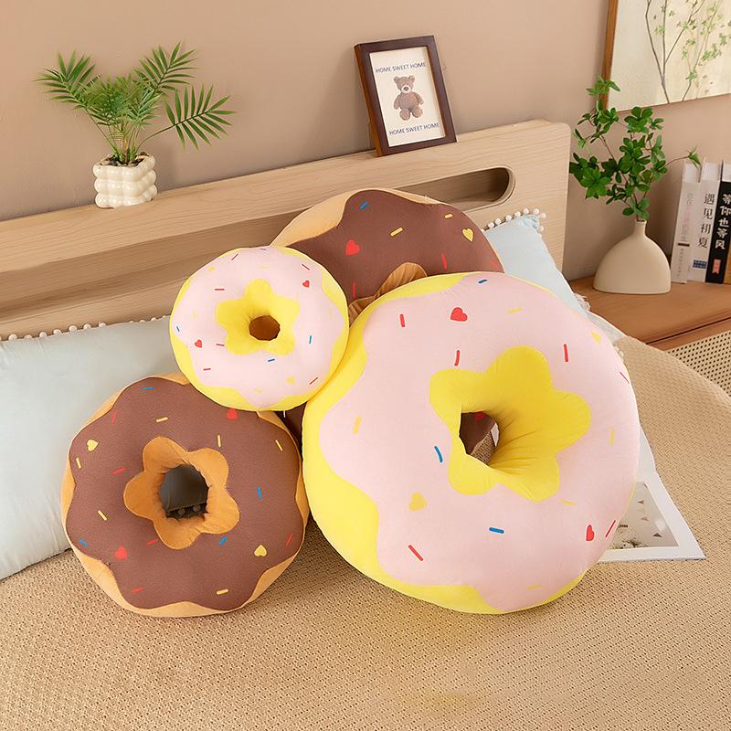 30cm Cute 3D Donut Throw Pillow Round Round Cake Pillow Sofa Seat Cushion Girl Office Nap Mat Kids Pillow Home Decor Best Gift