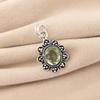 Natural Green Amethyst Gemstone 925 Sterling Silver Handcrafted Jewelry Tiny Pendant 1.37" For Her CP-40-21