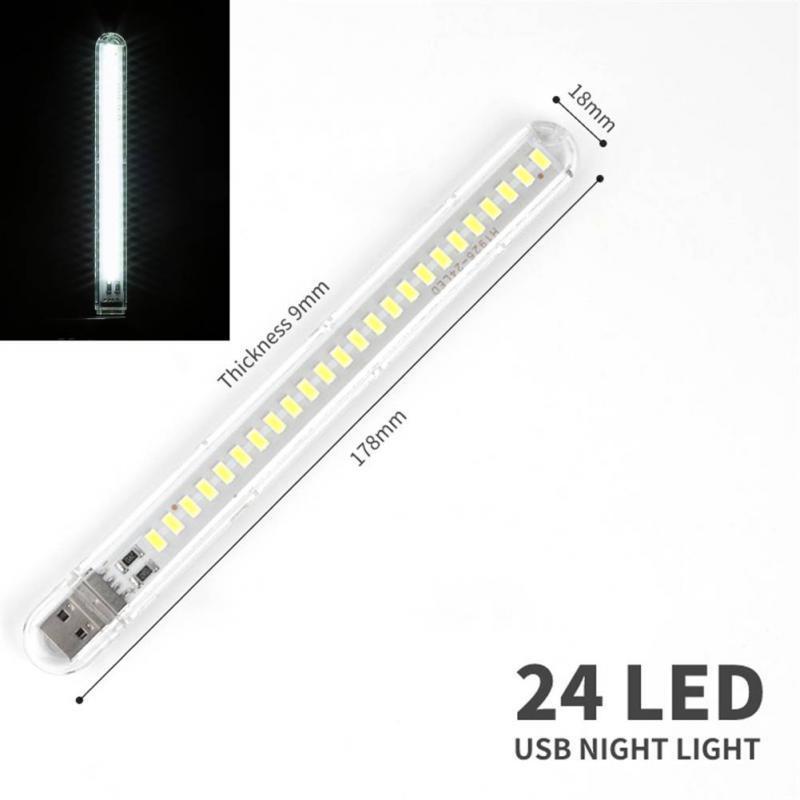 1PCS USB LED BOOK Reading Lamp Night Light 1W 5V Charger Power 3LED 8LED 24LED LED Light Eye Protection Energy Saving