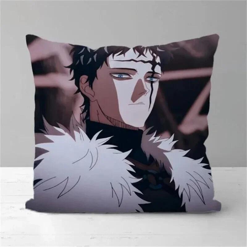 Anime Black Clover Cushion Cover Pillowcase Office Waist Cushion Case Decorative