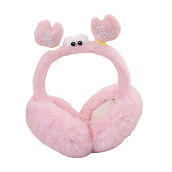 

Навушники з дизайном краба М який плюш Теплі зимові навушники Складана еластична пов язка на голову Зимовий захист вух Навушники