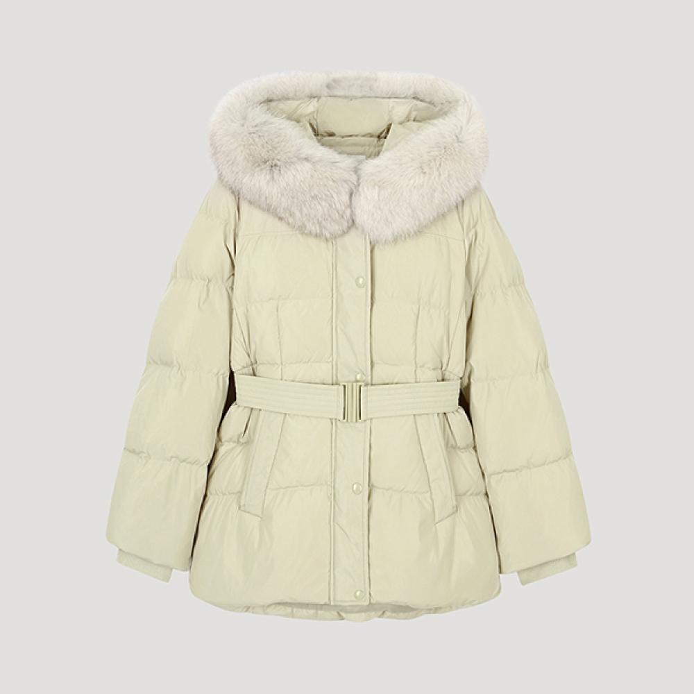 

She S miSS Джемпер с капюшоном из лисьего меха и утиного пуха SSdjpo42040 фунтов light beige/55