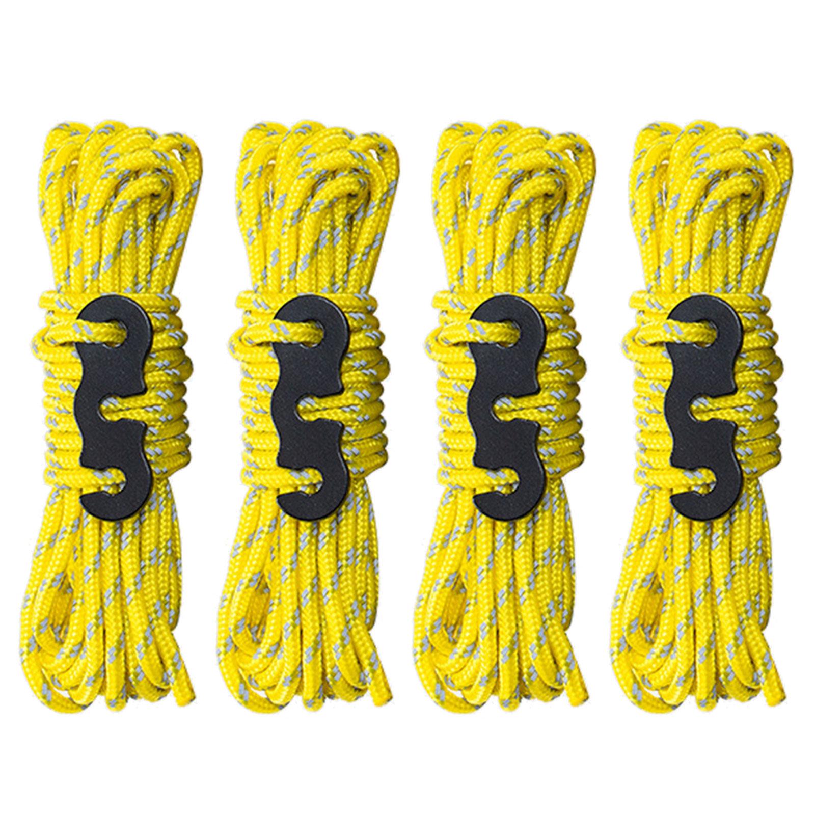 

Канат для крепления тента, светоотражающий трос для крепления палатки, трос для крепления палатки, 3 мм, светоотражающий шнур 13 футов, трос для крепления палатки жёлтый