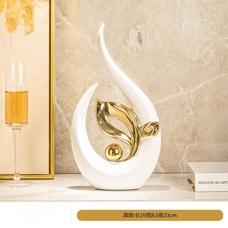 Modern High-end Luxury Ceramic Ornaments Artwork Home Livingroom Porch Figurines Decoration Cabinet Bookshelf Accessories Crafts