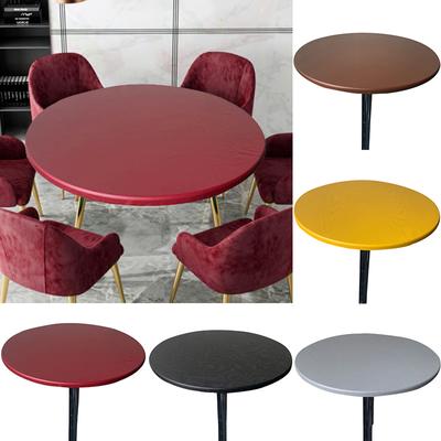 Masa Örtüsü Kumaş Koruyucu Su Geçirmez Polyester Yuvarlak Masa Örtüsü Catering Gömme Masa Örtüsü Elastik Kenarlı