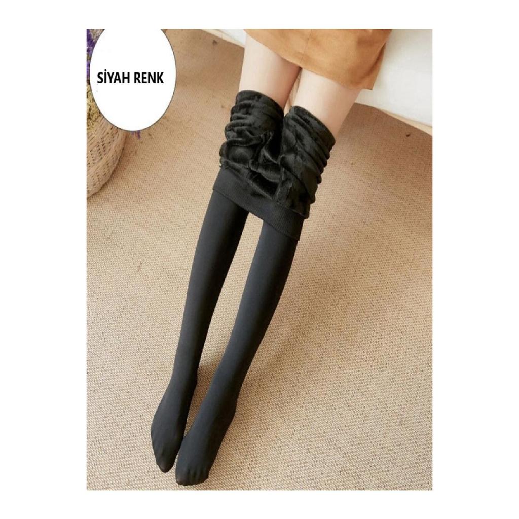 Ravena Plush, Hairy Warm Thick Pantyhose, Slimming Fit Socks, Skin Color