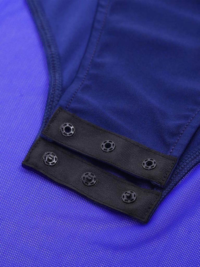 Drakter for kunstløp for kvinner Glitrende rhinesteiner Uregelmessig kant Ett stykke bodysuitkjole Ballett Latindansk kostyme