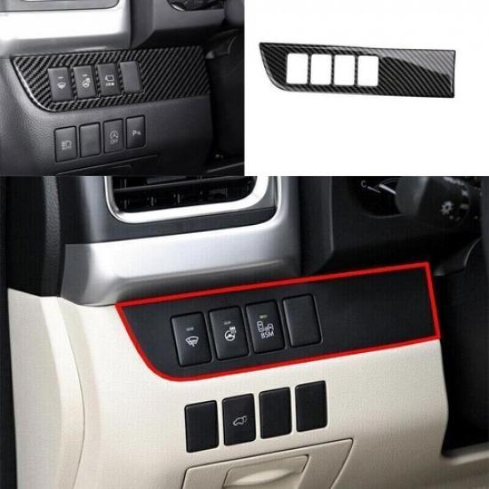 For Toyota Highlander 2015-Carbon Fiber Headlight Switch Control Frame Trim