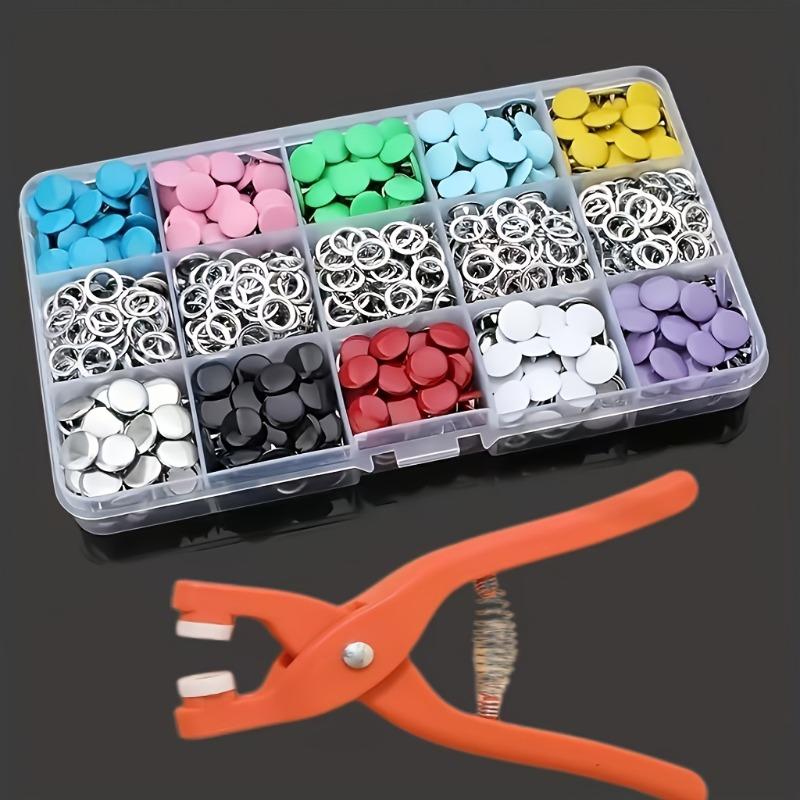 100pcs Vibrant & Durable Metal Snap Fastener Kit with Pliers & Manual Press Tool, Stainless Steel, for DIY Crafts, Clothing