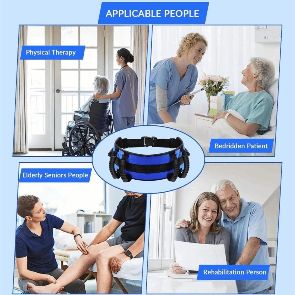 Anti-Slip Gait Belt for Seniors 6 Nylon Padded Handles Walking Assist Aid  Patients