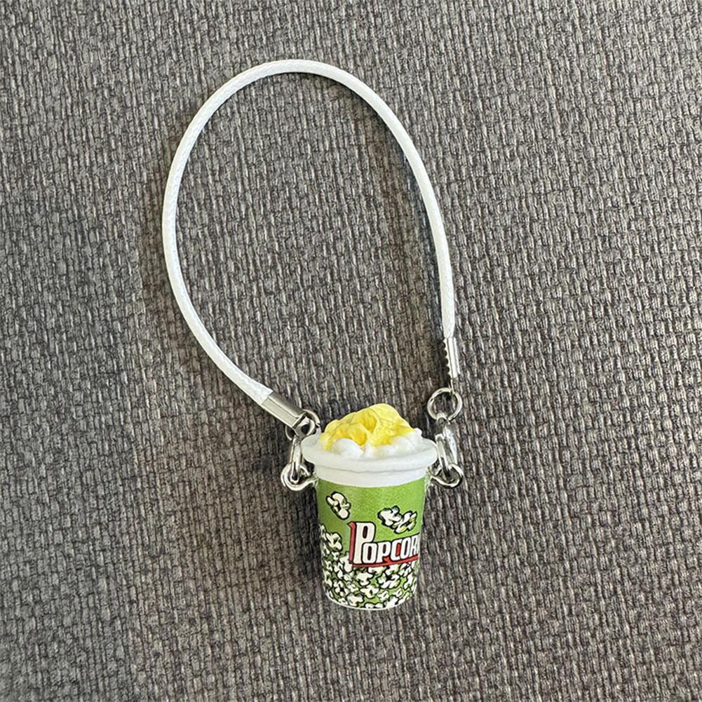 

Мультфильм кавайный смоляной попкорн ведерко миниатюрные фигурки кулон креативная милая плюшевая кукла украшение на шею аксессуары нарядная игрушка 05#