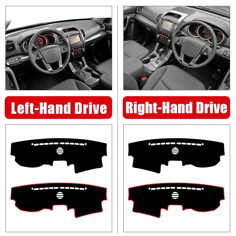 Pro Kia Sorento 2 XM 2009 2010 2011 2012 Kryt palubní desky auta Vyhněte se světelné podložce Sluneční clona Anti-UV koberce Protiskluzová anti-UV podložka