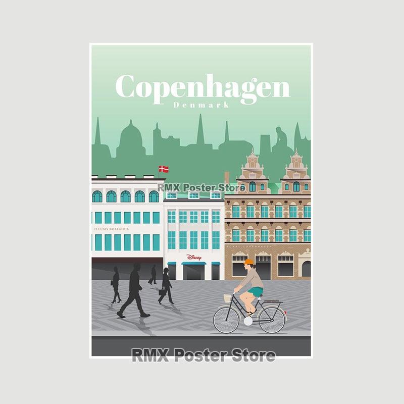 World Travel Minimalist  Posters New York London Paris City Poster White Paper Print Wall Art Decoration Picture Home Cafe Decor