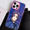 Blue Lock Reo Mikage Jelly Double Layer Rose Red Mobile Phone Case for iPhone 17 16 15 14 13 12 11 Air Pro Max Plus Protective
