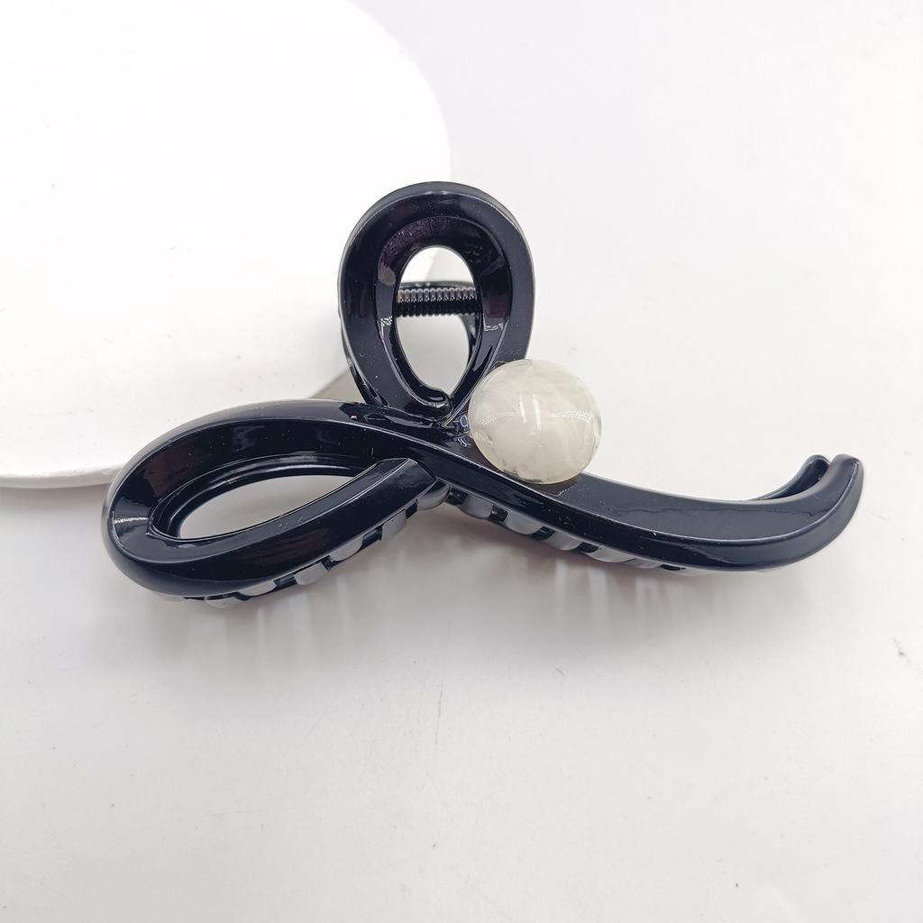 Retro Round Bead Claw Clip For Women Large Hair Volume Shark Clip Hair Clip Temperament Back Head Hair Clip Hair Clip Crab