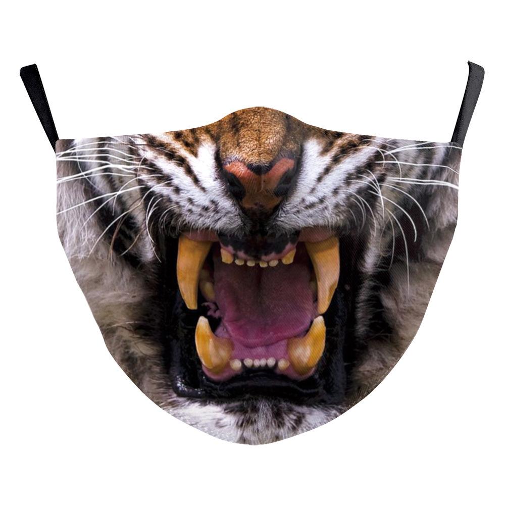 Animal Puppy Funny Mouth Anti-Haze Dustproof Adult Digital Print Protective Mask