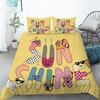 Chicken Animals King Queen Duvet Cover Lovely Cartoon Farm Chick Bedding Set Kids Girls Wildlife 2/3pcs Polyester Quilt Cover